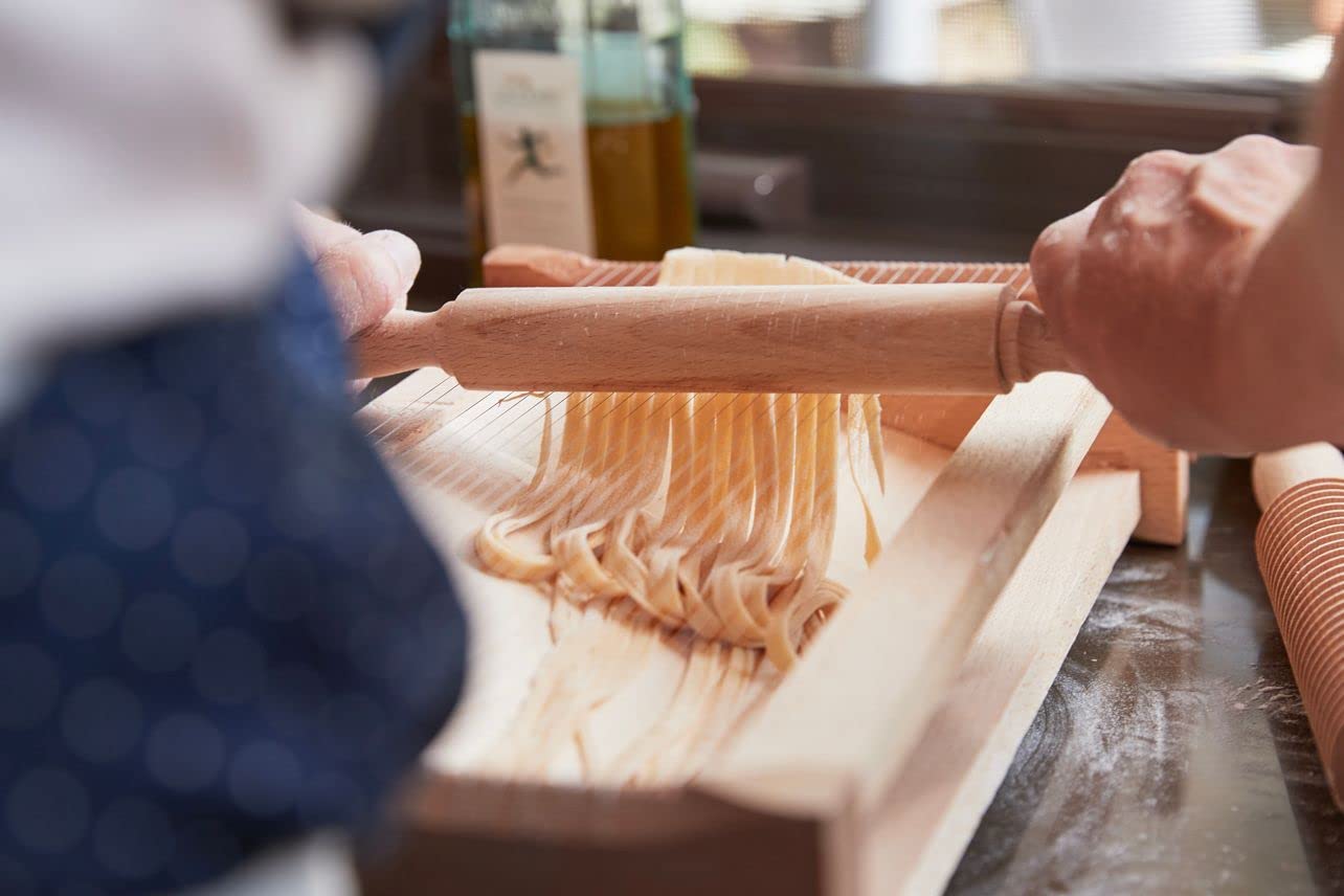 Italian Pasta Chitarra With Rolling Pin, By Verve Culture, Large