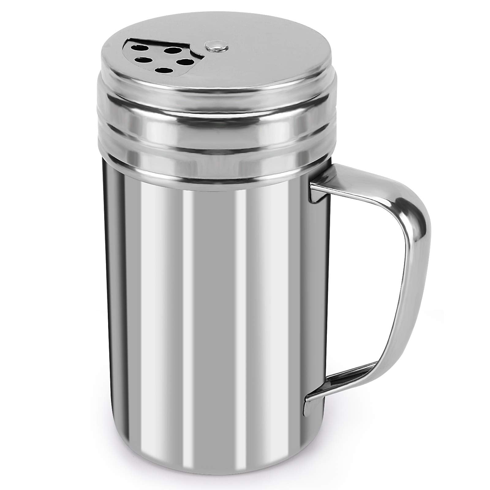 Accmor 13Oz Salt And Pepper Shakers With Adjustable Pour Holes, Stainless Steel Dredge Shaker, Seasoning Spice Shakers For Salt