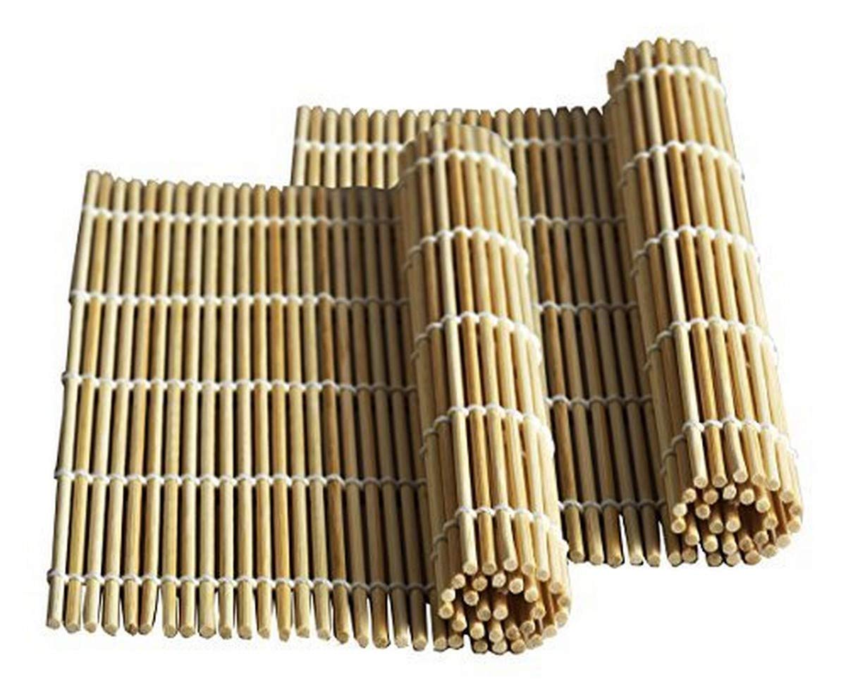 Japanbargain 1573X2, Set Of 2 Sushi Roller Sushi Mat Bamboo Sushi Rolling Mat Sushi Maker, 9.5 Inches Square