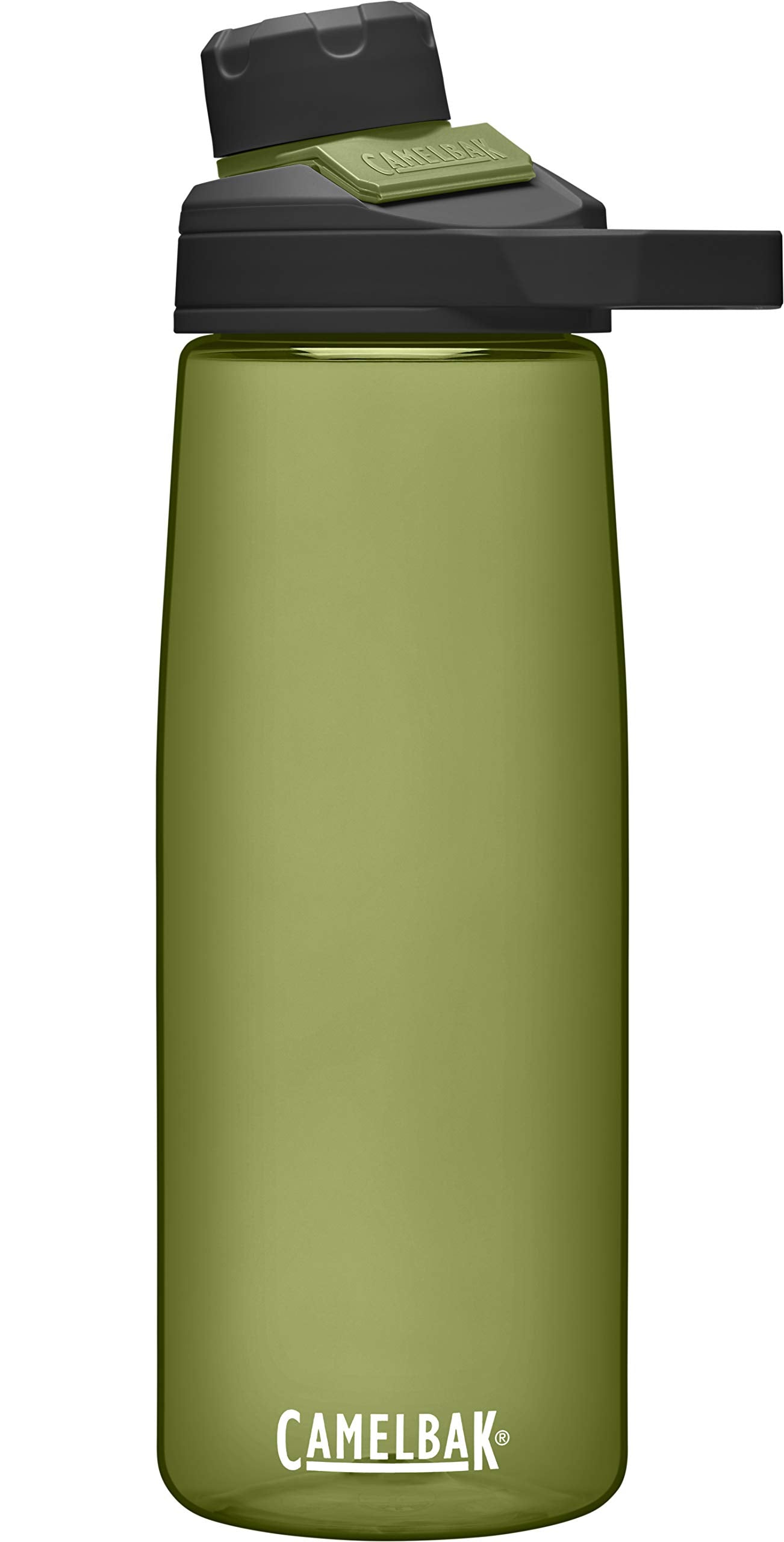 Camelbak Chute Mag Bpa Free Water Bottle With Tritan Renew - Magnetic Cap Stows While Drinking, 25Oz, Olive