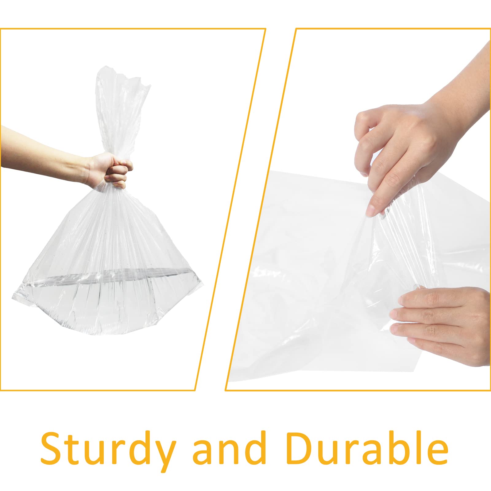 Belinlen 200 Pack 18 X 24 Inch Plastic Produce Bags Bread Loaf Bags Clear Plastic Flat Poly Bags With Twist Ties For Food, Bread