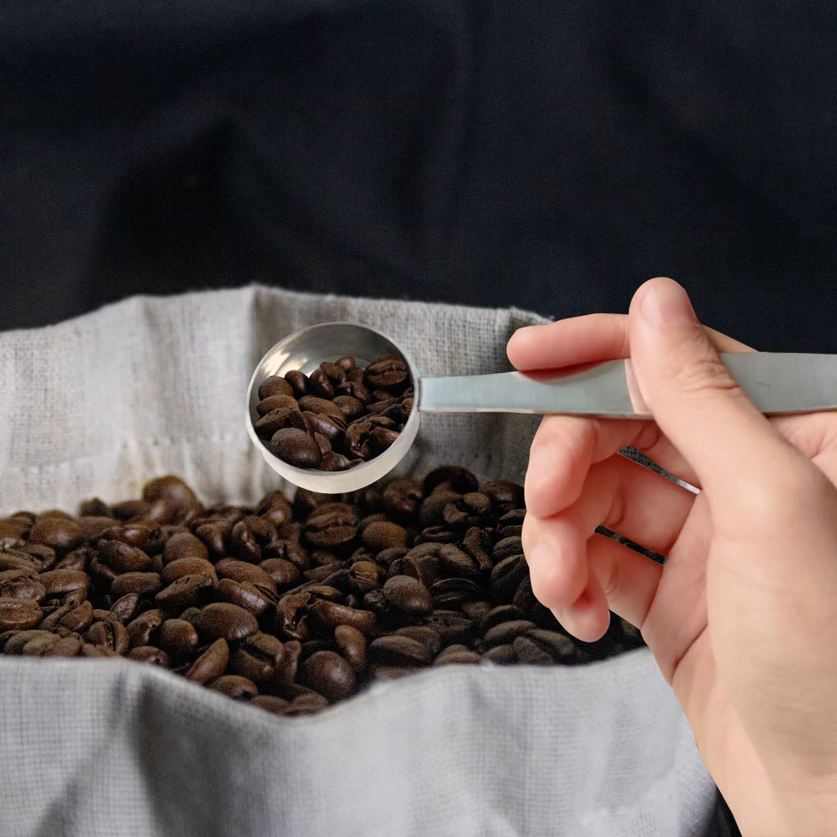 2-In-1 Coffee Scoops, 304 Stainless Steel Tablespoon Measure Spoon, With Pressed Bottom For Coffee Bean Press Coffee Grinding Pr