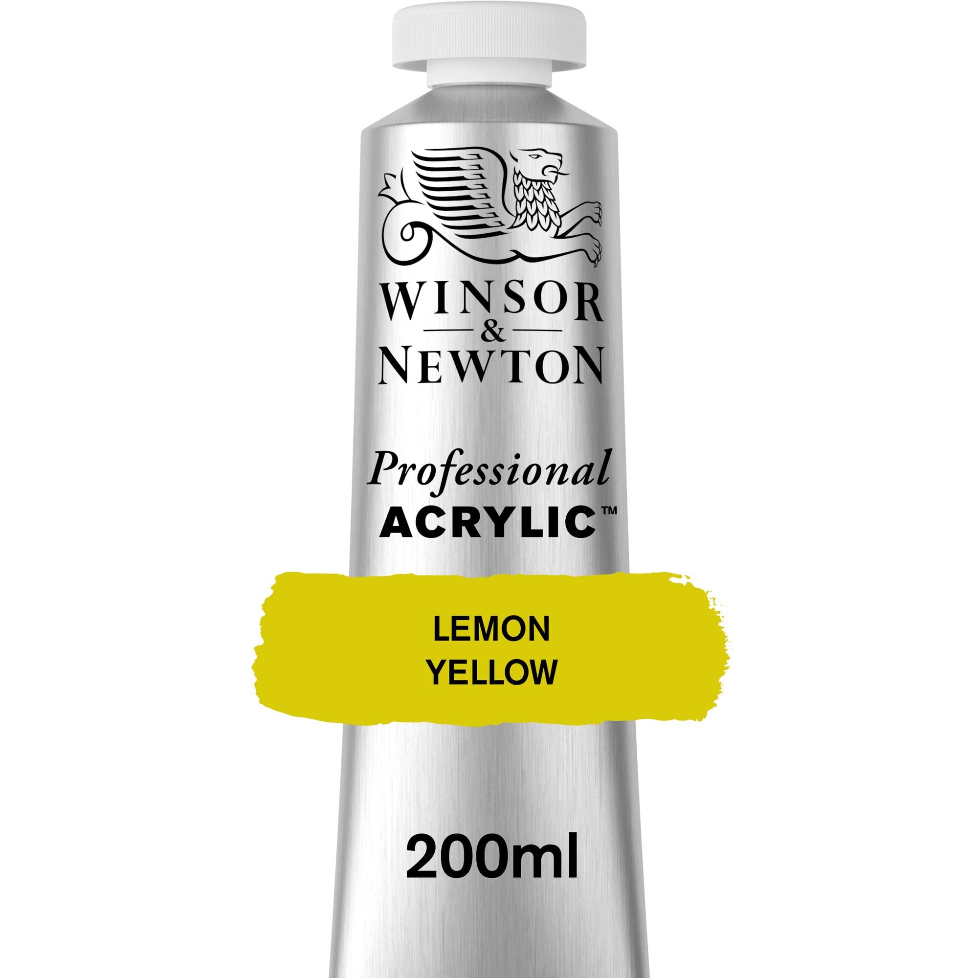Winsor  Newton Professional Acrylic Color, 200Ml (675Oz) Tube, Lemon Yellow