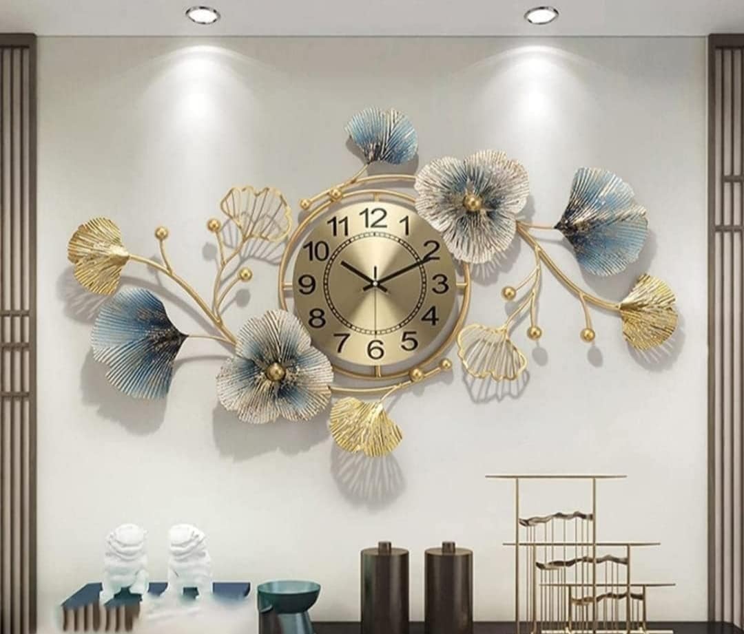 Funterest Handcrafted Wall Clock Classic Stylish Wall Art Silent Movement Metal Wall Clock Home Dcor Analog Clock For Living Roo