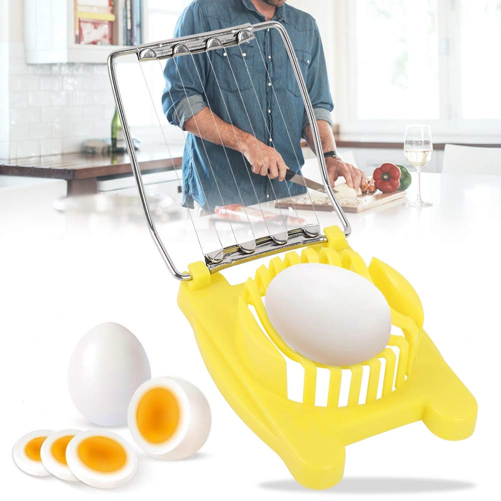 Heavy-Duty Plastic Egg Slicer With Stainless Steel Wires Multipurpose Boiled Egg Salad Slicer Strawberry Cheese Slicing Tools -Y