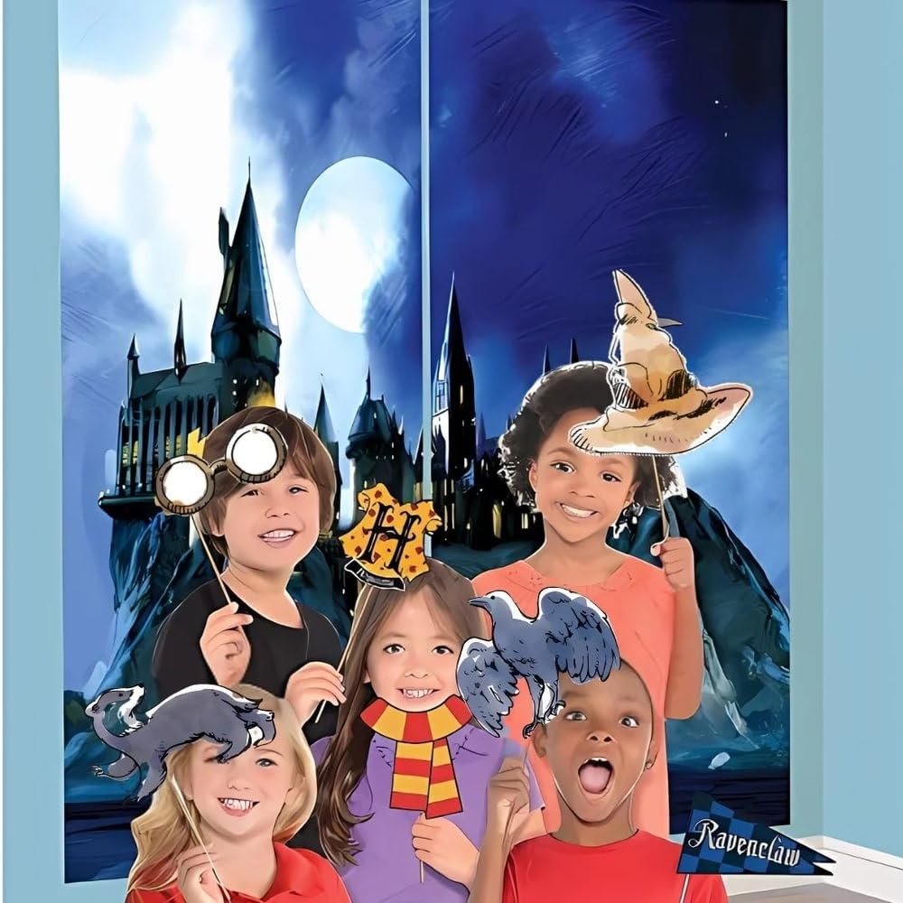 Unique Harry Potter Multicolor Photo Booth Props (8 Pc) | Perfect For Magic Themed Events & Celebrations