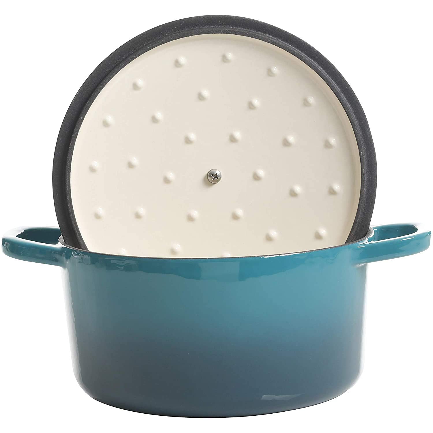 Crock-Pot Artisan Round Enameled Cast Iron Dutch Oven, 3-Quart, Gradient Teal