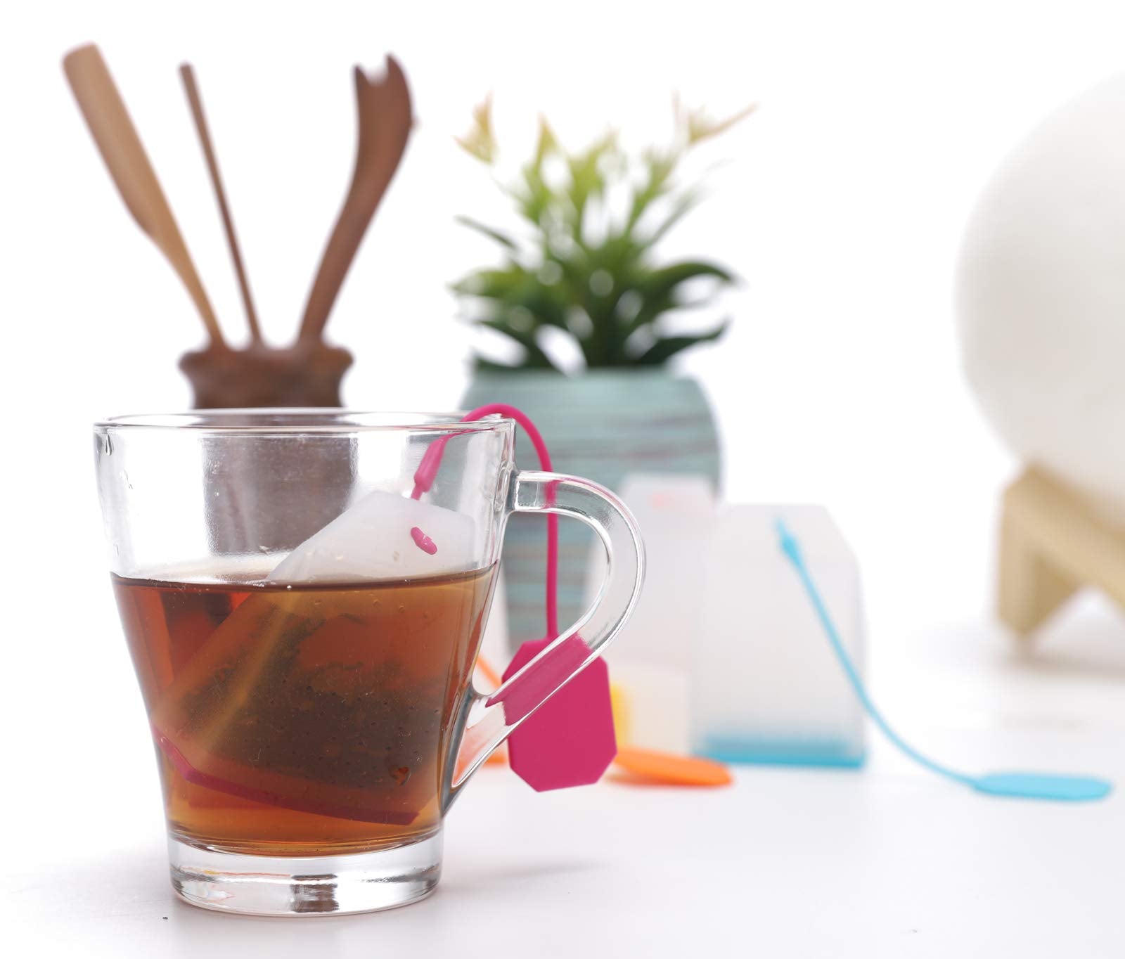 Silicone Tea Infuser, 4 Pack Loose Leaf Tea Filter Bags Strainer With Spoon