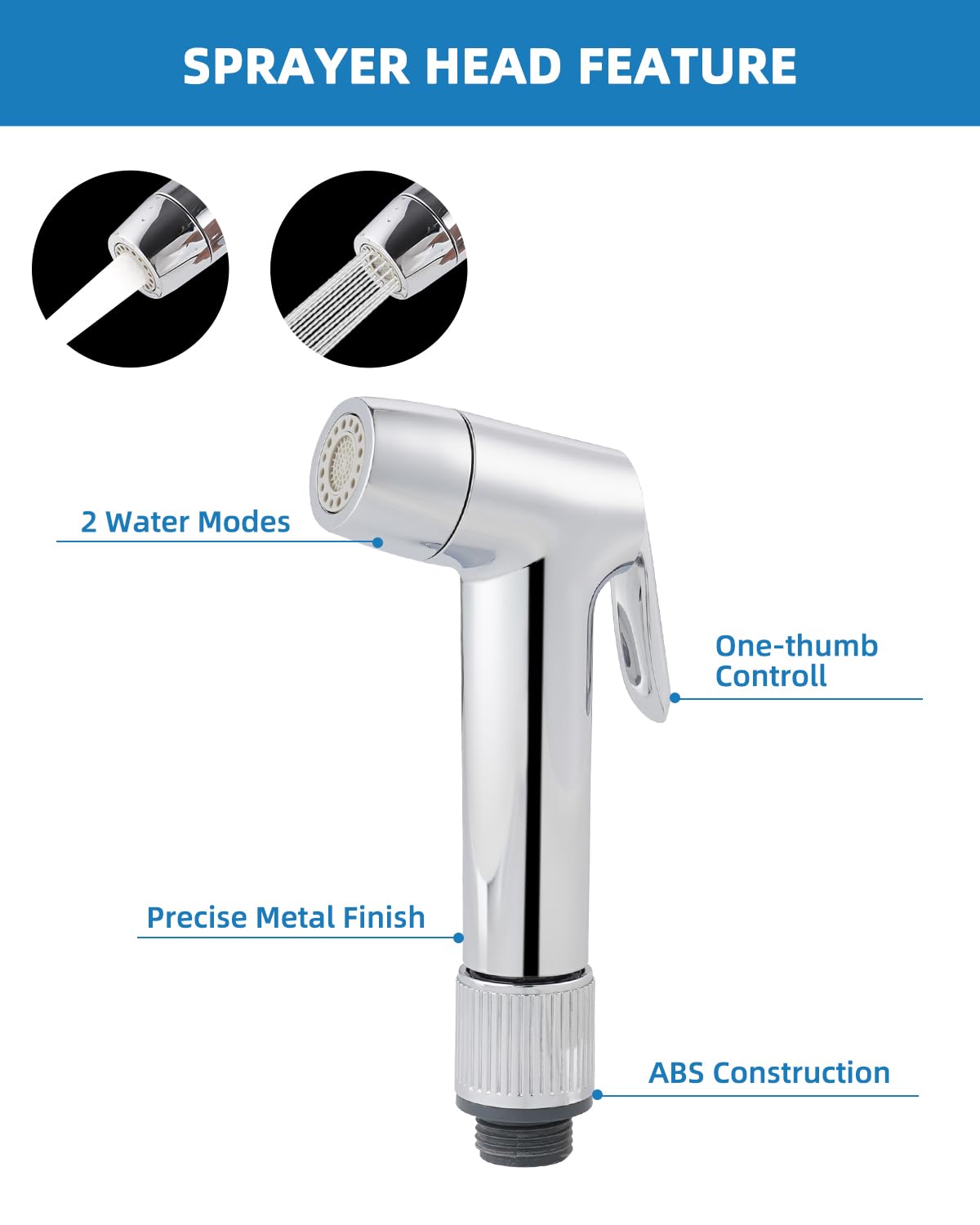 2 Function Kitchen Sink Side Sprayer With Water Flow Restrictor Compatible With Moen Faucet Sprayer Replacement, Kitchen Faucet