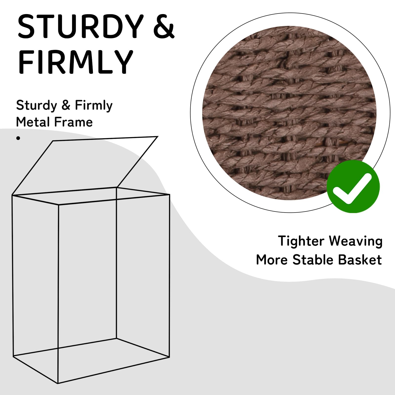 OIAHOMY Laundry Hamper - 90L Brown Wicker Basket with Lid & Removable Liner, Handwoven Storage with Handles for Bedroom & Laundry Room