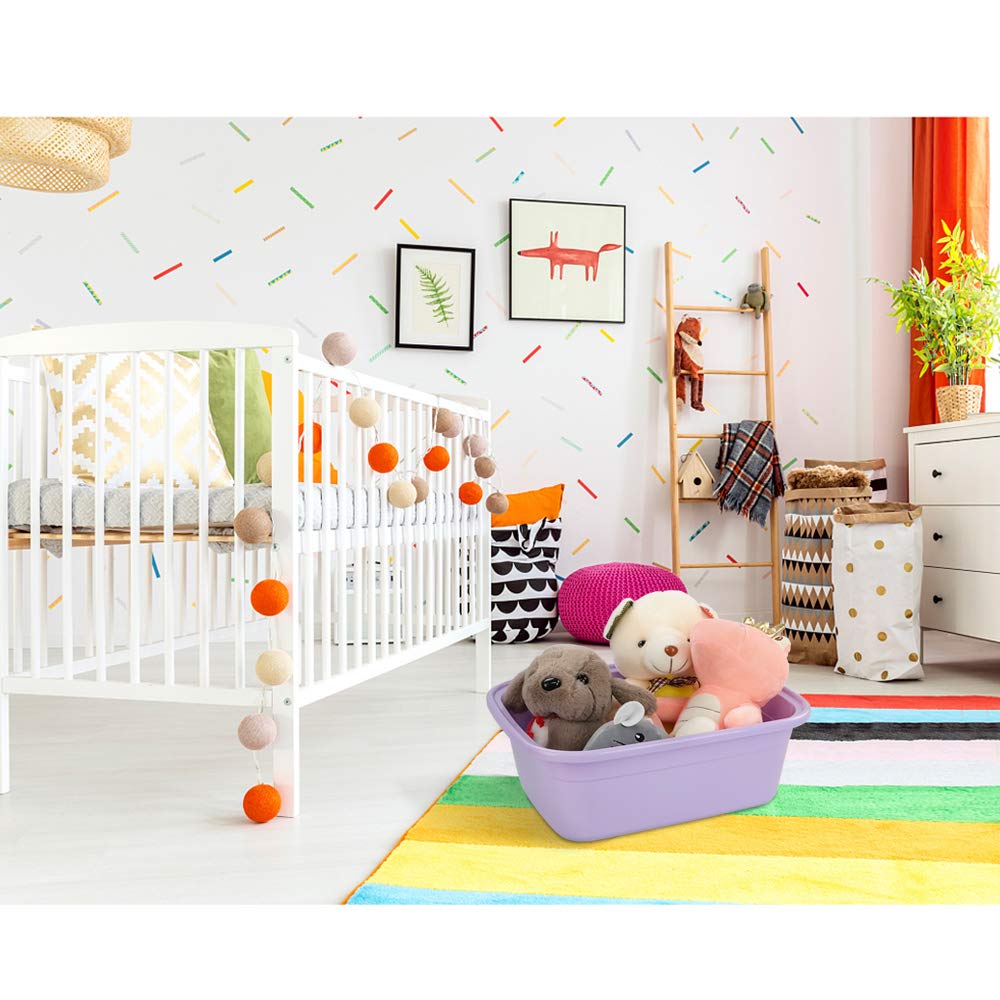 Jandson 16 Quart Plastic Basin, Colorful Dish Pan, 3 Packs