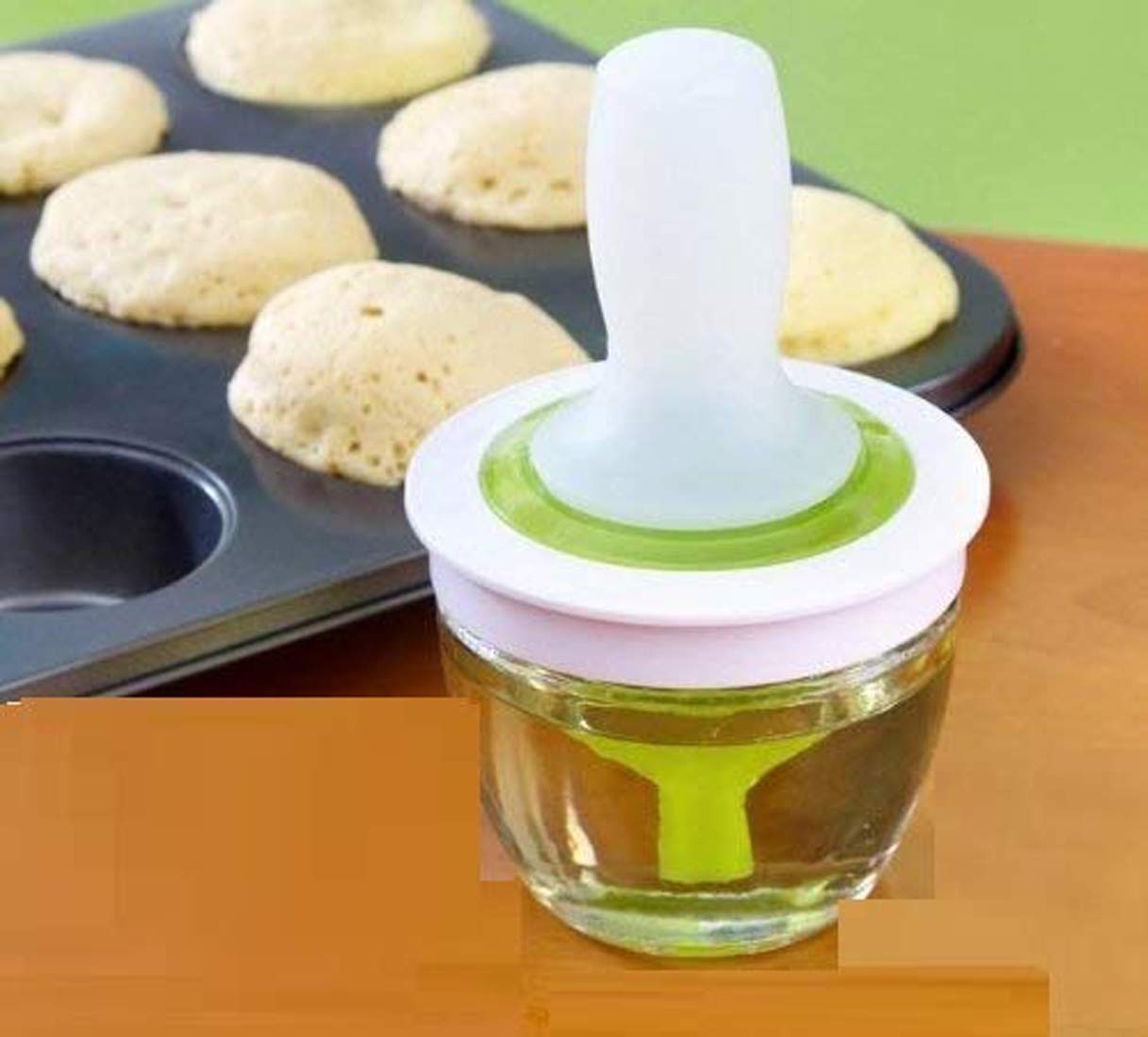 Divinezon Kitchen Silicone Oil Brush Bbq ChefS Basting Set (Green) | 8 X 6 X 15 Cm