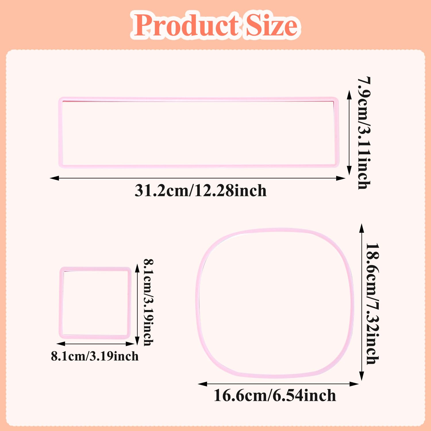 Kalaien Bow Cookie Cutter Cut Bowknot Plastic Cutter Sets For Cake Cupcake Toppers Decoration