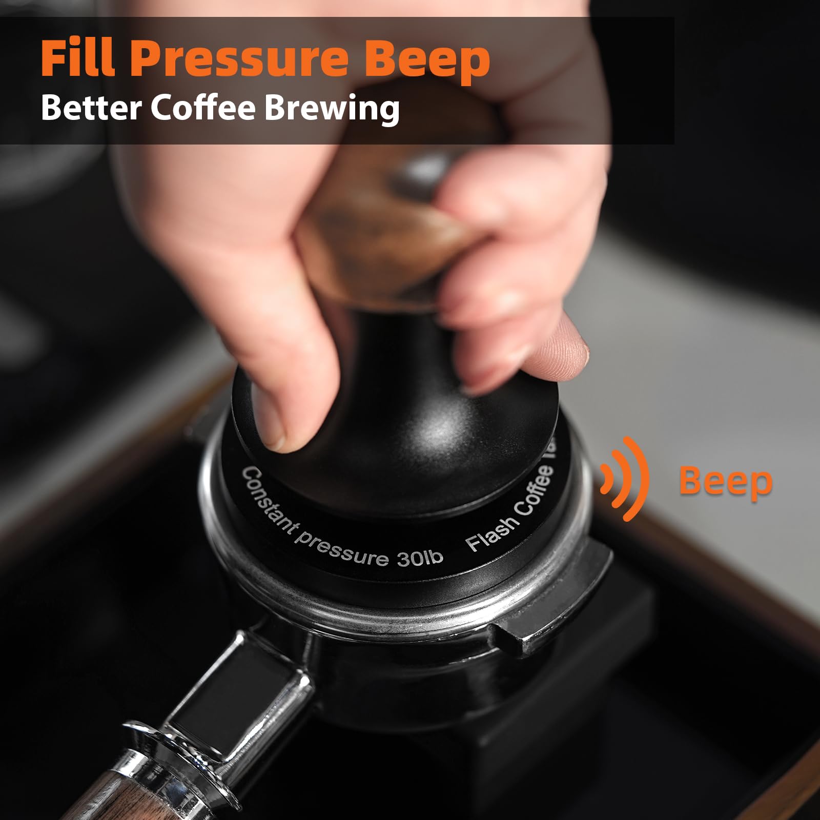Espresso Tamper 53.35Mm-3 Spring Loaded Coffee Tamper-15Lb / 30Lbs Replacement Springs Calibrated Tamper With Sound Feedback-Mhw
