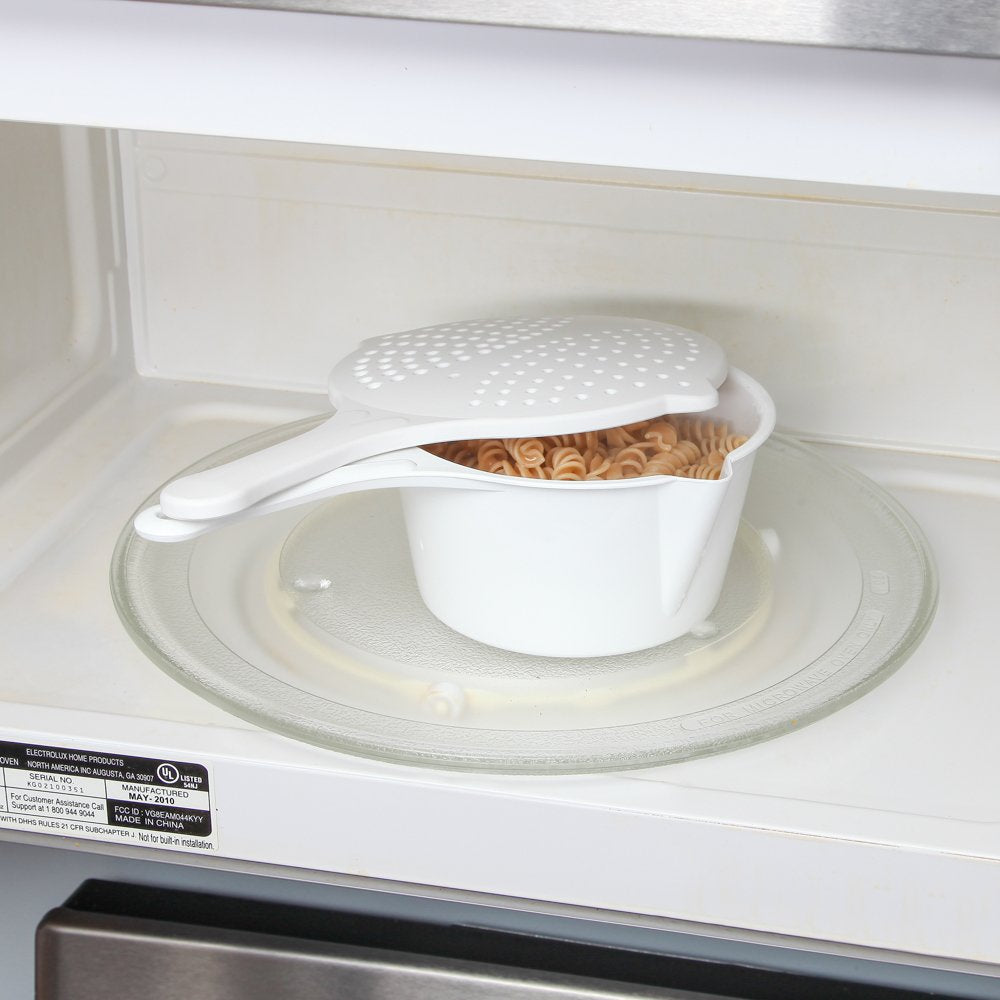Home-X Microwave Cooking Pot With Strainer Lid