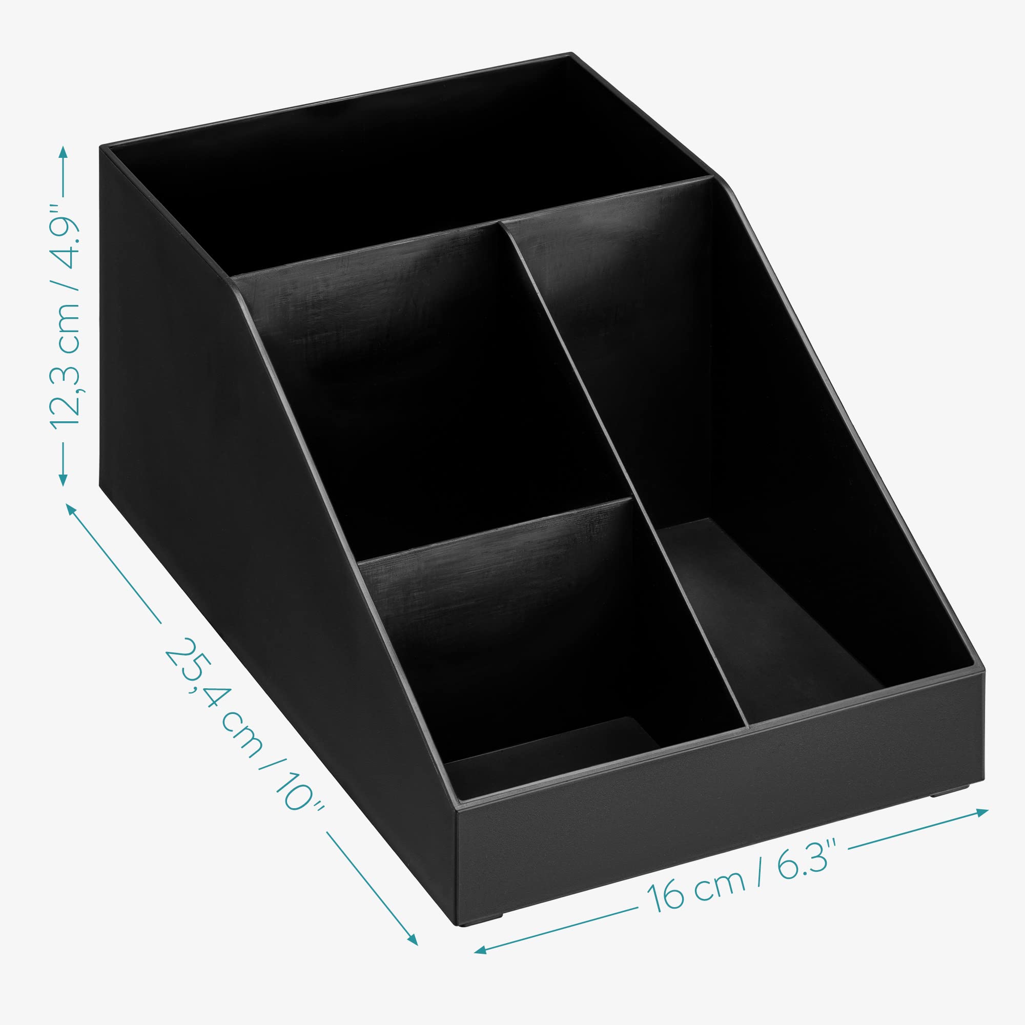 Navaris coffee Station Organizer - coffee Bar countertop Accessories Holder for Sugar  creamer  cups  Tea - Office Kitchen caddy - 4 compartments