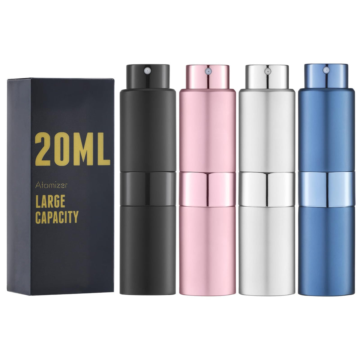 Owlyee 20Ml Perfume Atomizer, 4Pcs Travel Cologne Spray Bottle, Mini Empty Sprayer Dispenser