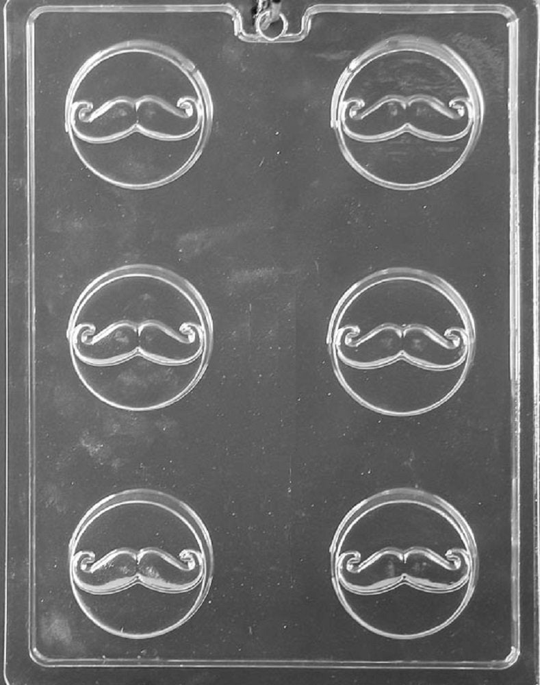 Grandmama'S Goodies D116 Mustache Cookie Chocolate Candy Soap Mold With Exclusive Molding Instructions
