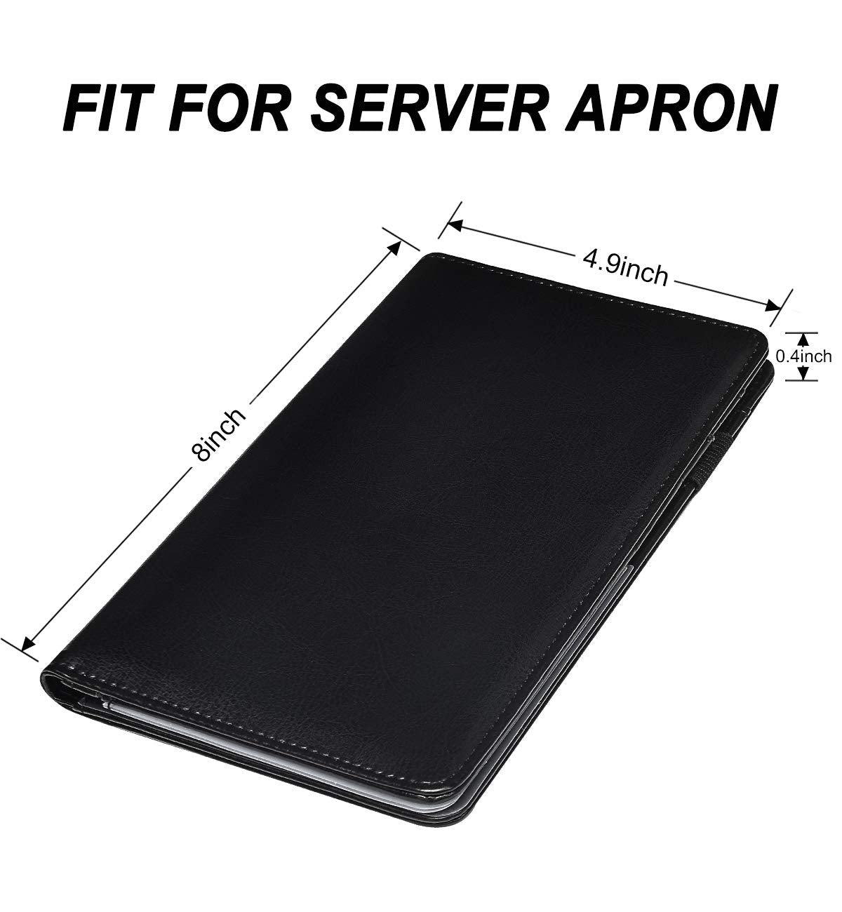 Server Books For Waitress - Leather Waiter Book Server Wallet With Zipper, Cute Waitstaff Organizer With Money Pocket Fit Server