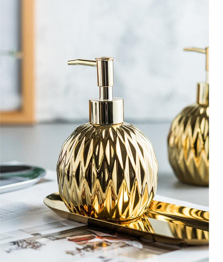 13.5 Oz Ceramics Creative Countertop Soap Dispensers With Pump, Refillable Hand Soap Dispenser, Premium Lotion Soap Dispenser Fo