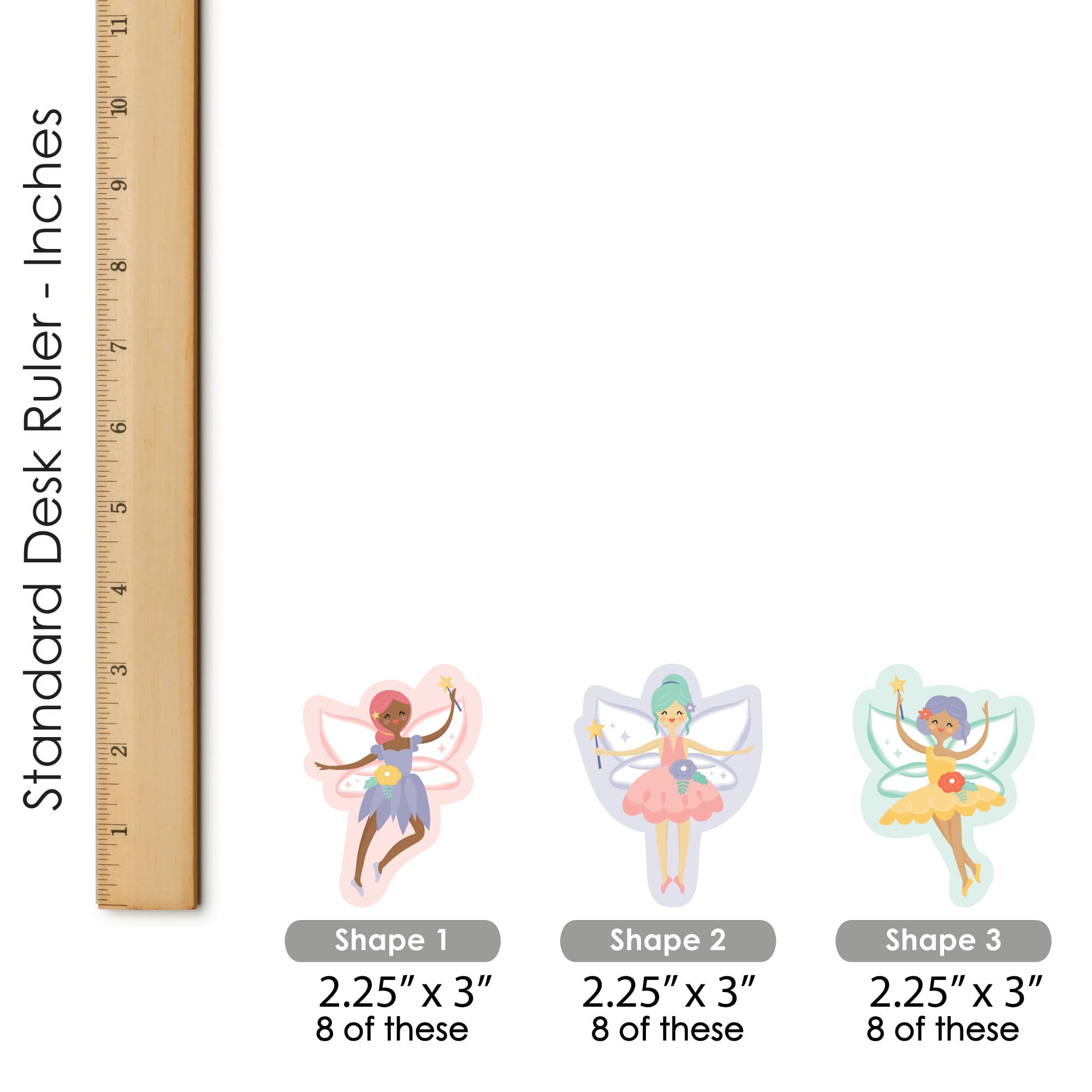 Big Dot Of Happiness Lets Be Fairies - Diy Shaped Fairy Garden Birthday Party Cut-Outs - 24 Count