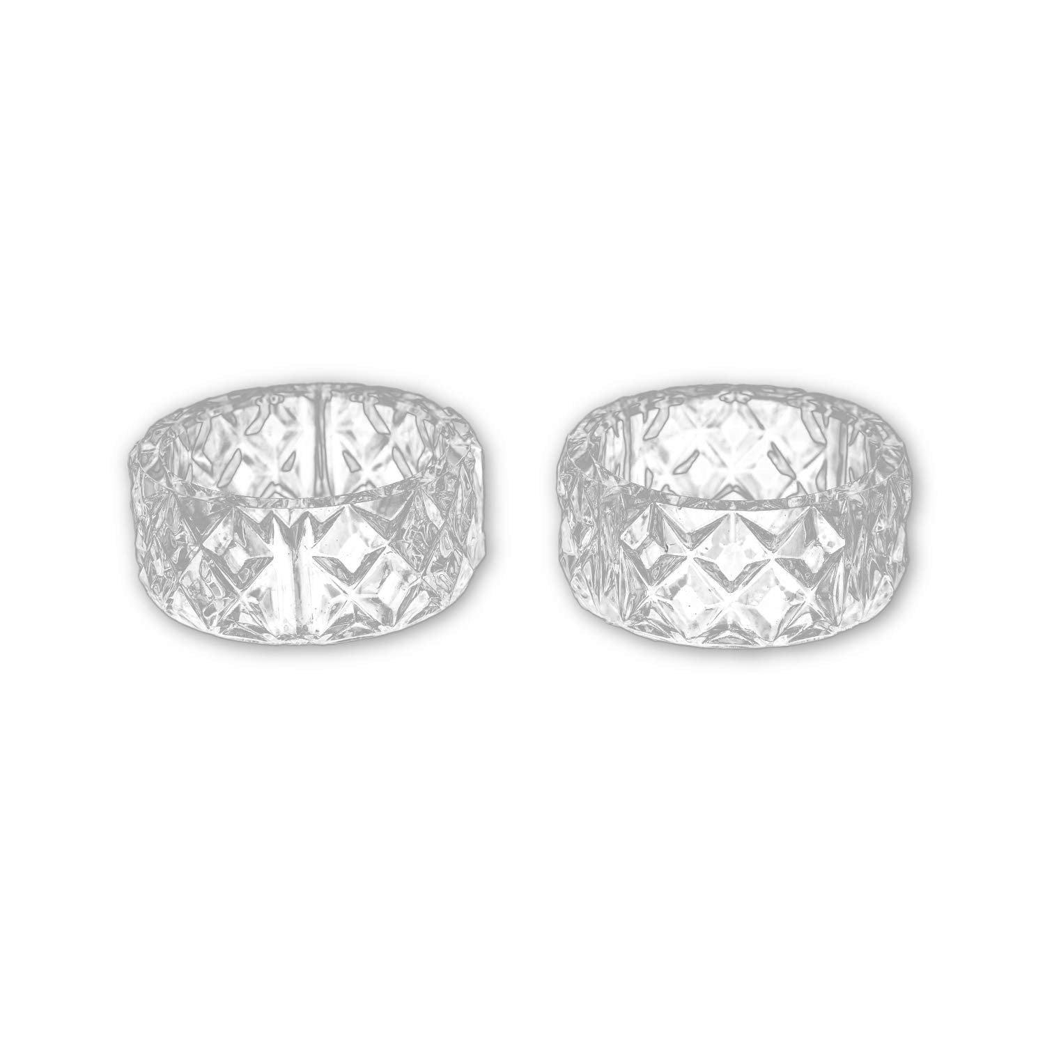 Clear Crystal Plastic Napkin Holder Rings 12 Pieces 2 Inch