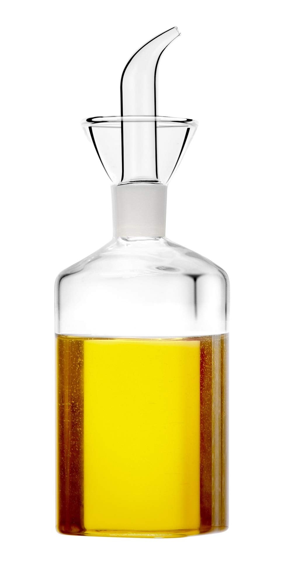 Haizeen 8 Ounce/240 Ml No Funnel Needed Olive Oil & Vinegar Dispenser Glass Cruet Decanter For Kitchen,Lab Glassware Seal Handic