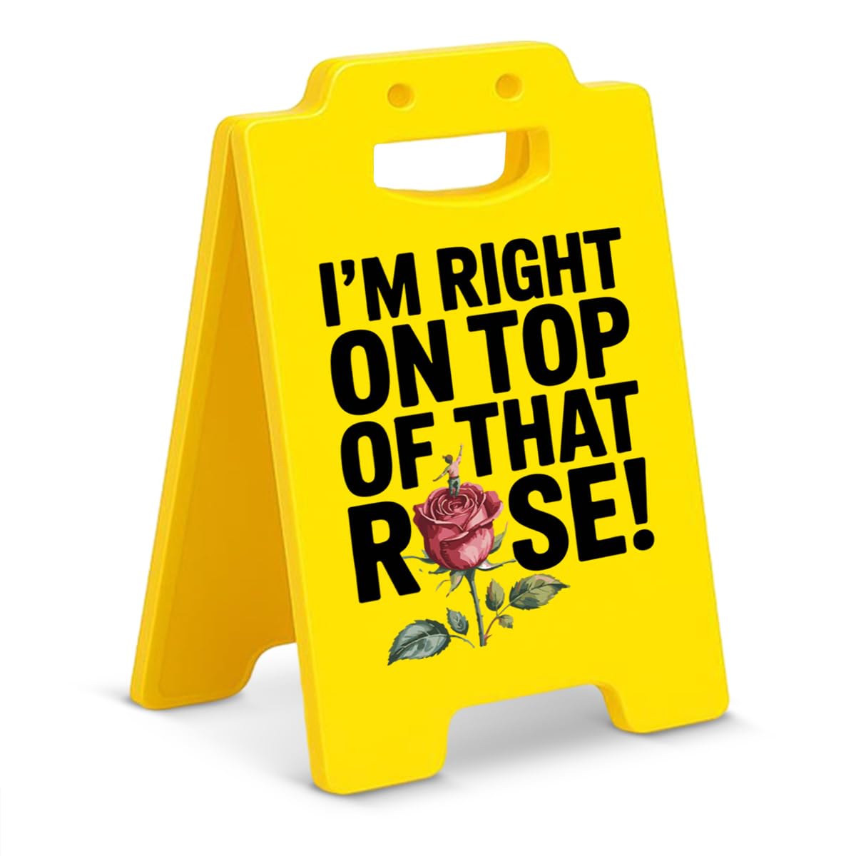 Funny Office Desk Decor Sign - Im Right on Top of That Rose, Cubicle Decorations, Positive Office Decor for Women Coworkers Coll
