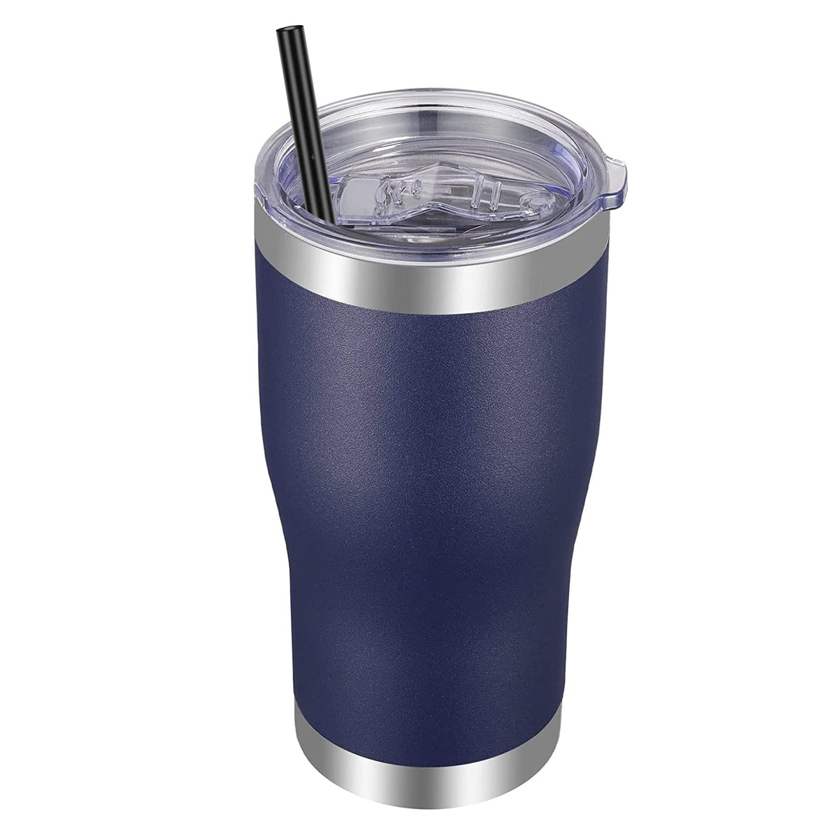 Vegond 20Oz Tumbler Stainless Steel Tumbler Cup With Lid And Straw Vacuum Insulated Double Wall Travel Coffee Mug(Navy Blue 1 Pa