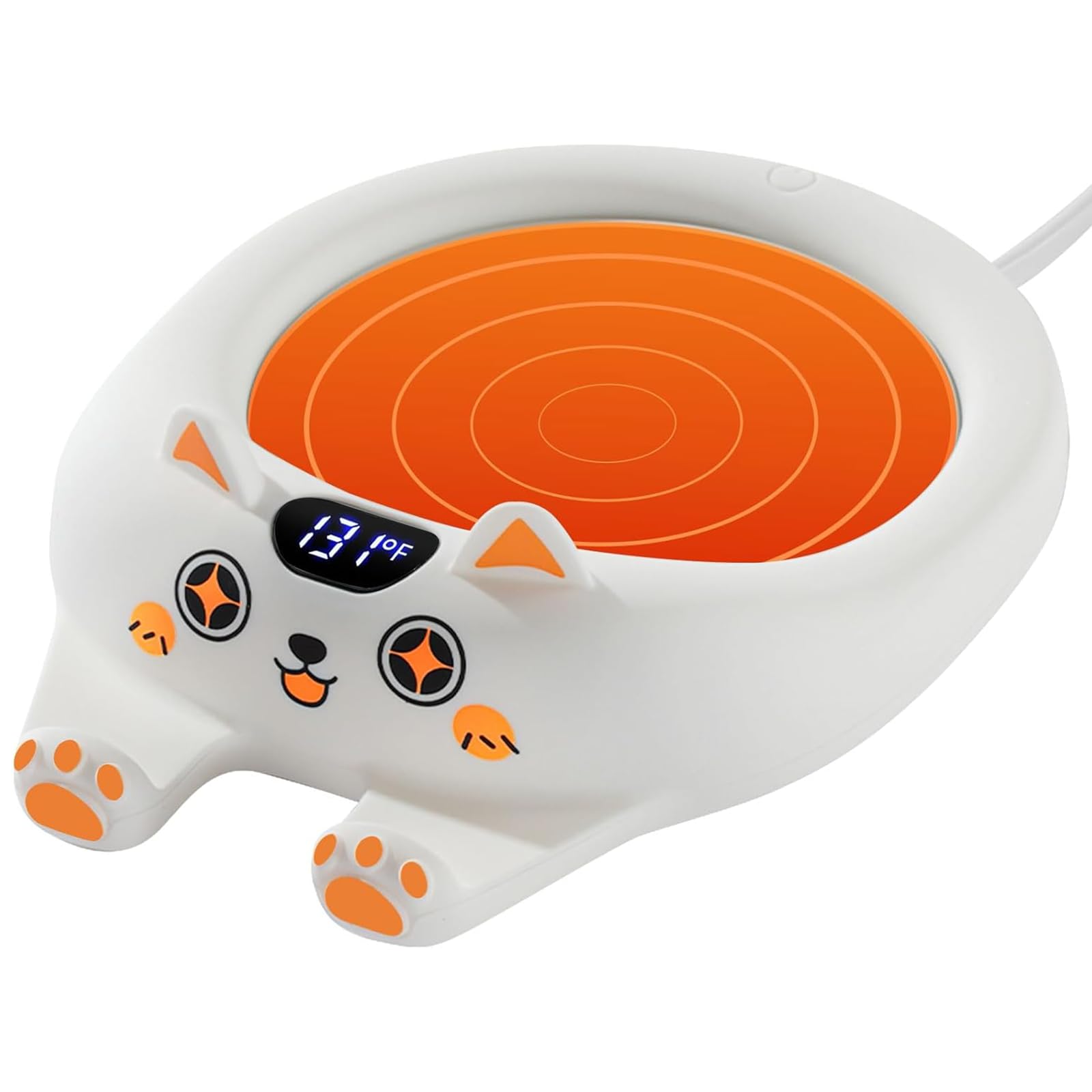 Pusee Coffee Mug Warmer Auto Shut Off, 3 Temp Coffee Warmer For Desk, Candle Warmer Plate Safely Melt The Candle Releases Scents