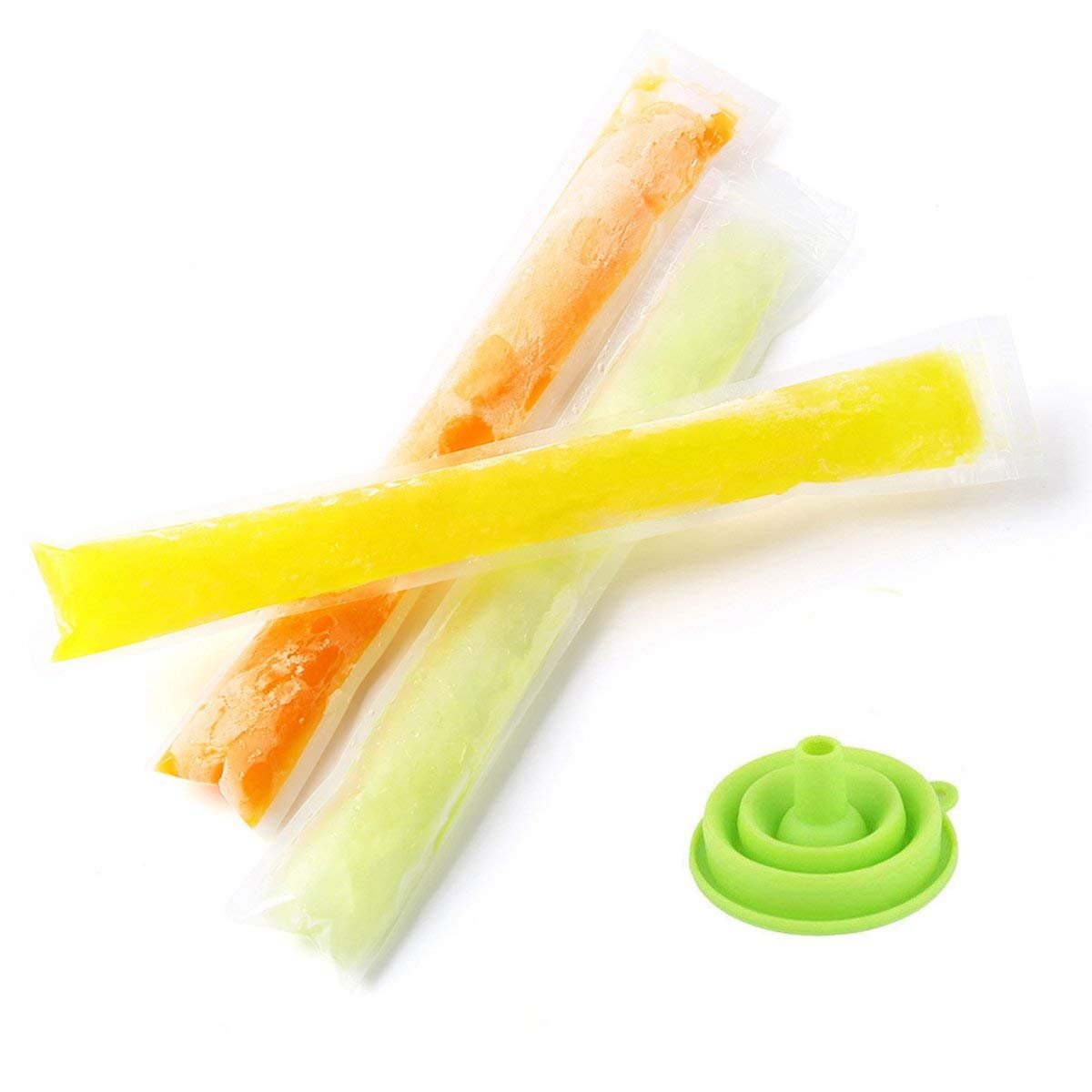 100 Pcs Pop Bags Pop Mold Bags Popsicle Pouches Popsicle Molds Bags Bpa Free Ice Pop Pouch With A Funnel For Yogurt, Ice Candy,