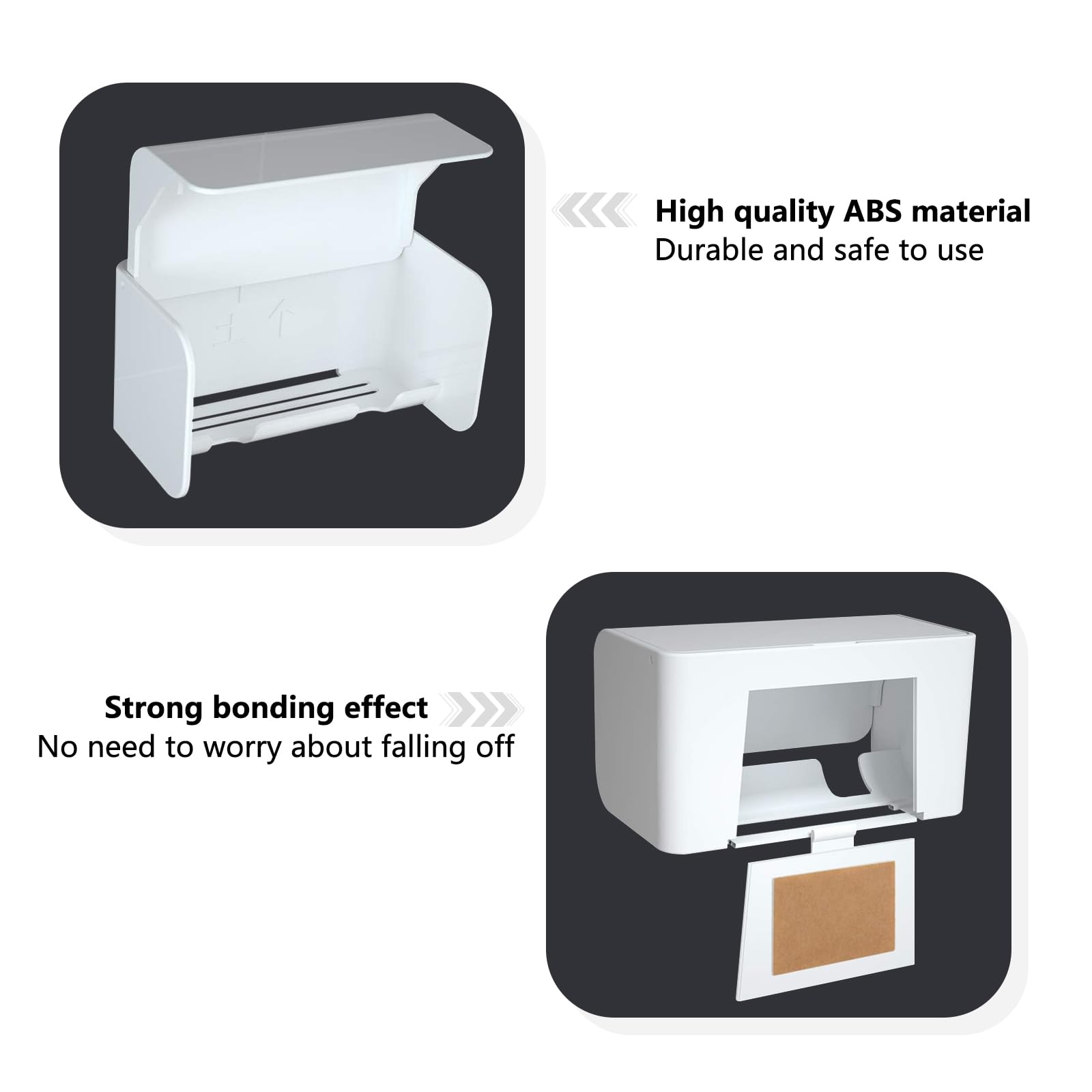 Self Adhesive Toothbrush Holder - Wall Mounted Toothbrush Holder With Cover, Suitable For Dormitory Bathrooms And Shower Rooms,