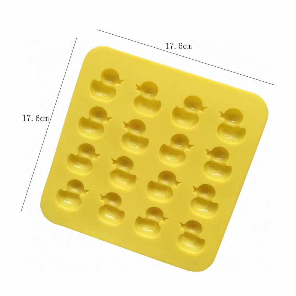 Moldfun 2-Pack Mini Size Rubber Duck Silicone Mold For Chocolate, Candy, Gummy, Jello, Ice Cube, Polymer Clay, Crayon Melt