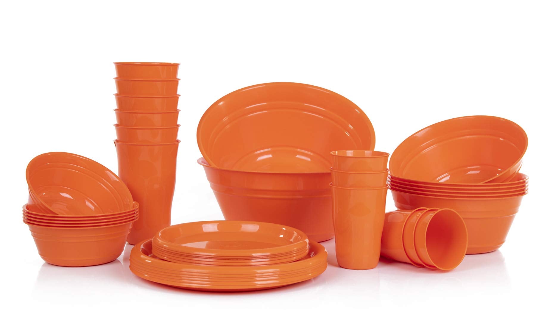 Mintra Home Snack Bowls (Party Set - 38Pc) (Orange)