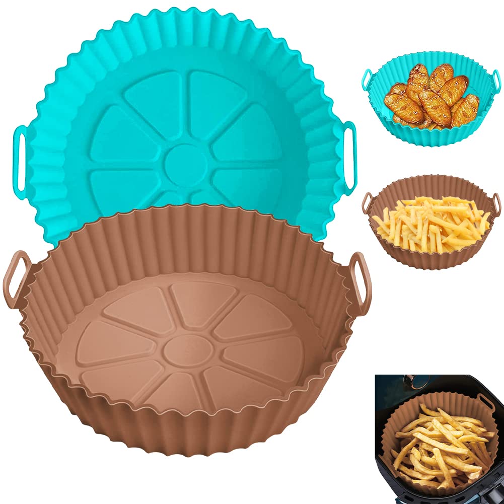 Air Fryer Silicone Liners For Ninja Air Fryer Af101 4Qt Af161/Af150 5.5Qt, For Cosori/Gourmia/Powerxl/Instantpot/Fabuletta/Phili