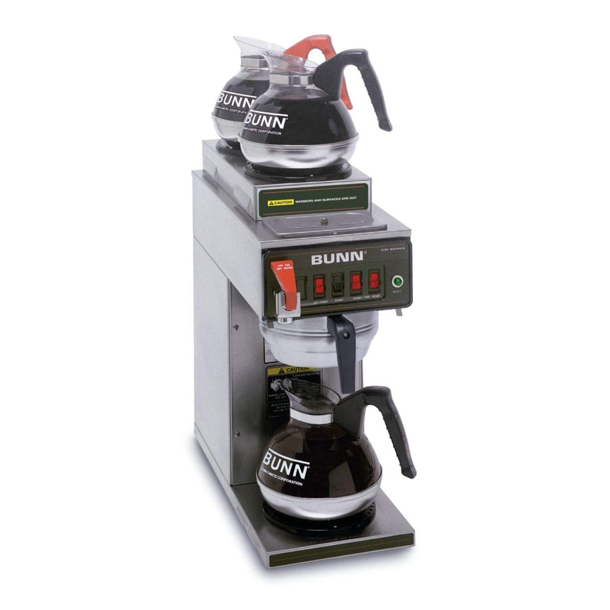 Bunn 12950.0217 CWTF15-3 Automatic Coffee Brewer with 1 Lower / 2 Upper Warmers (Decanters Not Included) (120V)