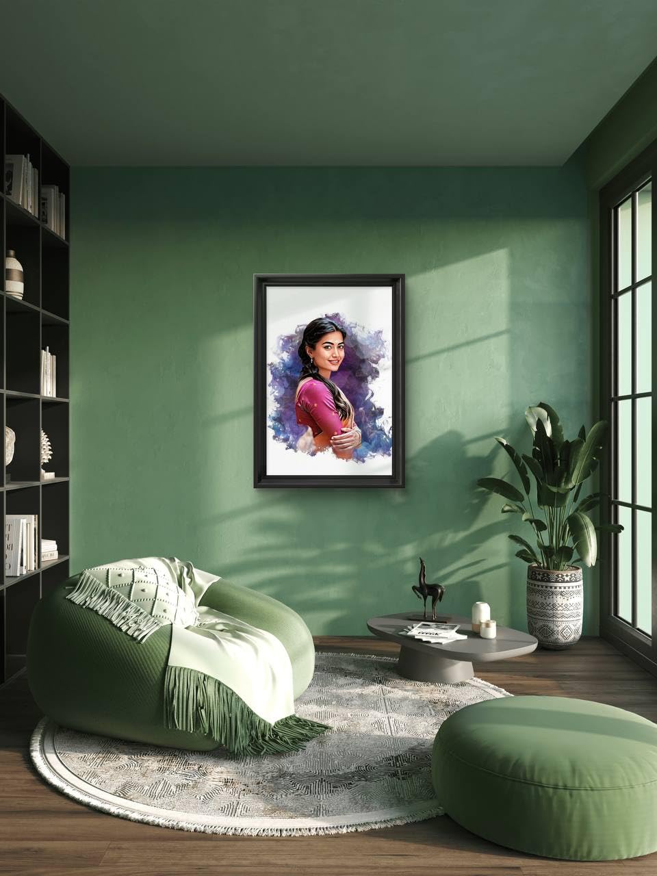 Jadoun Customised Digital Handmade Smock Pattern Oil Painting | Gift For - Anniversary | Birthday |Wife | Husband | Sister | Gif