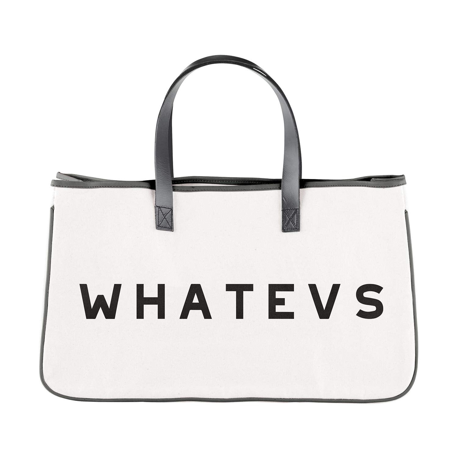 Santa Barbara Design Studio Creative Brands Face Canvas Tote, Large, Whatevs, G5734