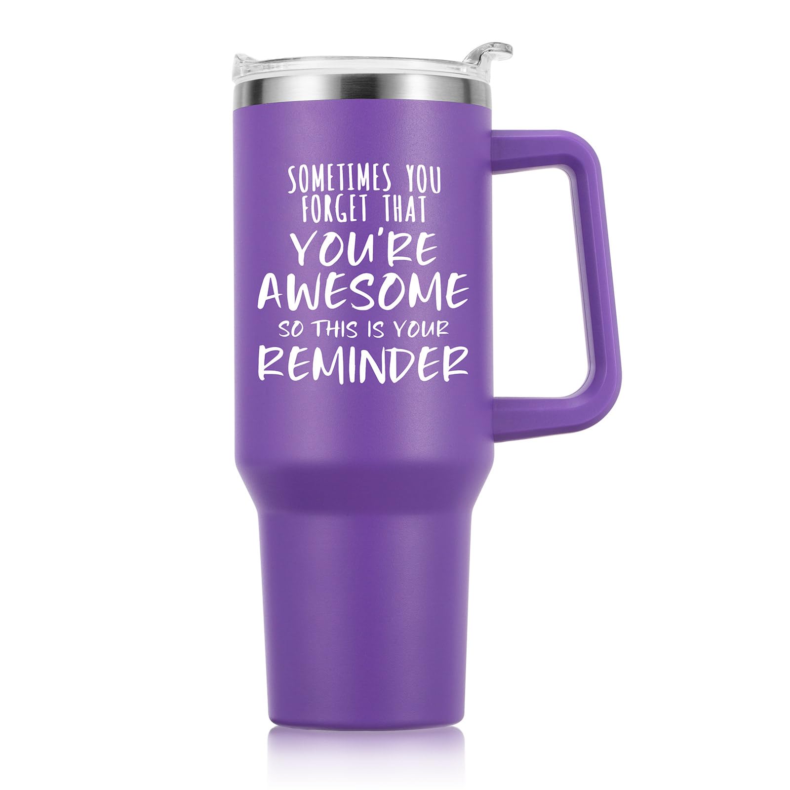 NOWWISH Gifts for Women, Sometimes You Forget You re Awesome 40 oz Tumbler with Handle and Straw, Birthday Gifts for Her Mom Wi