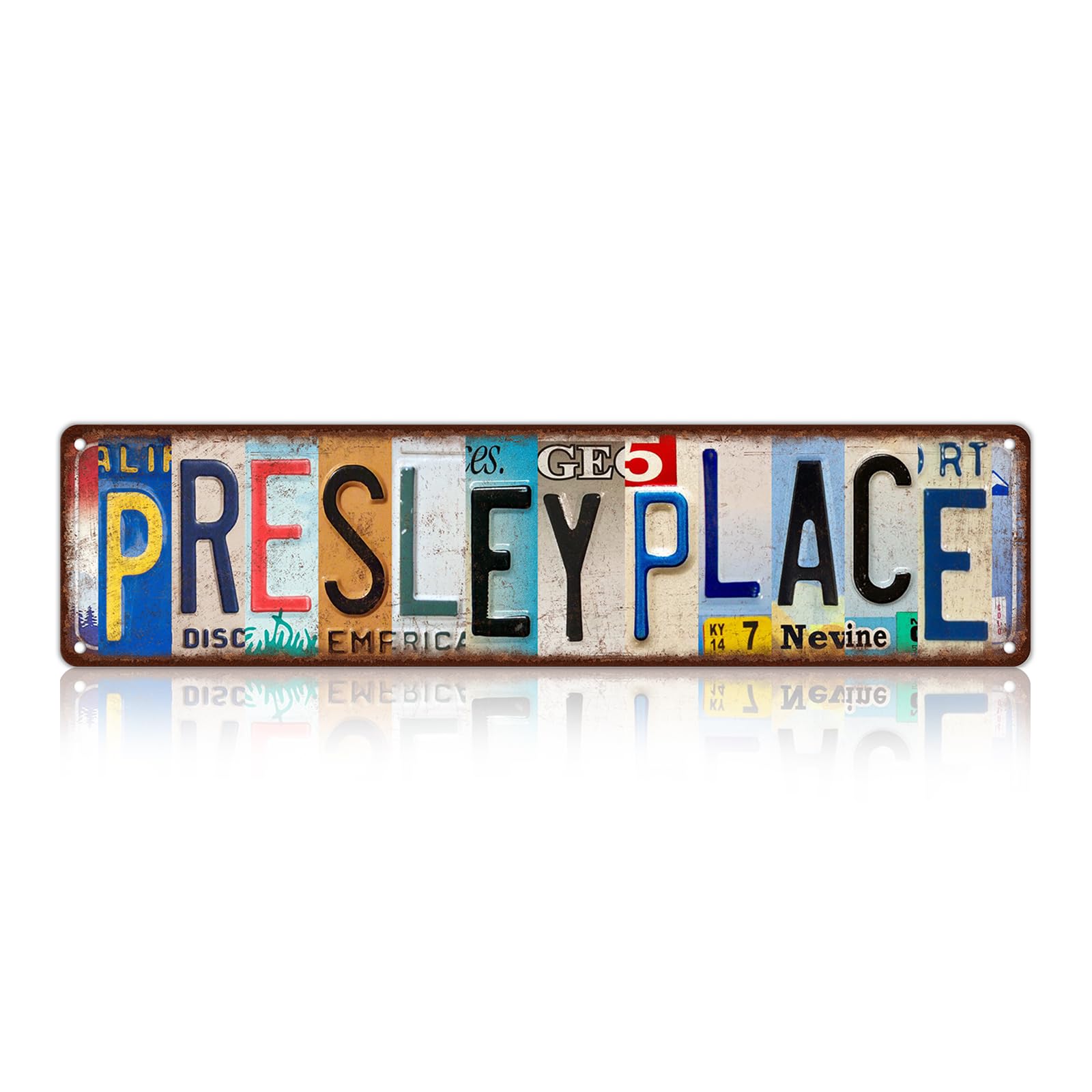 Vintage Presley Place Wall Decor Street Signs Home Bar Coffee Metal Tin Signs 16 x 4 Inches