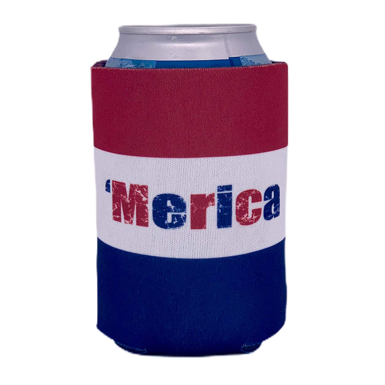 Merica Stripes Collapsible Can Coolie