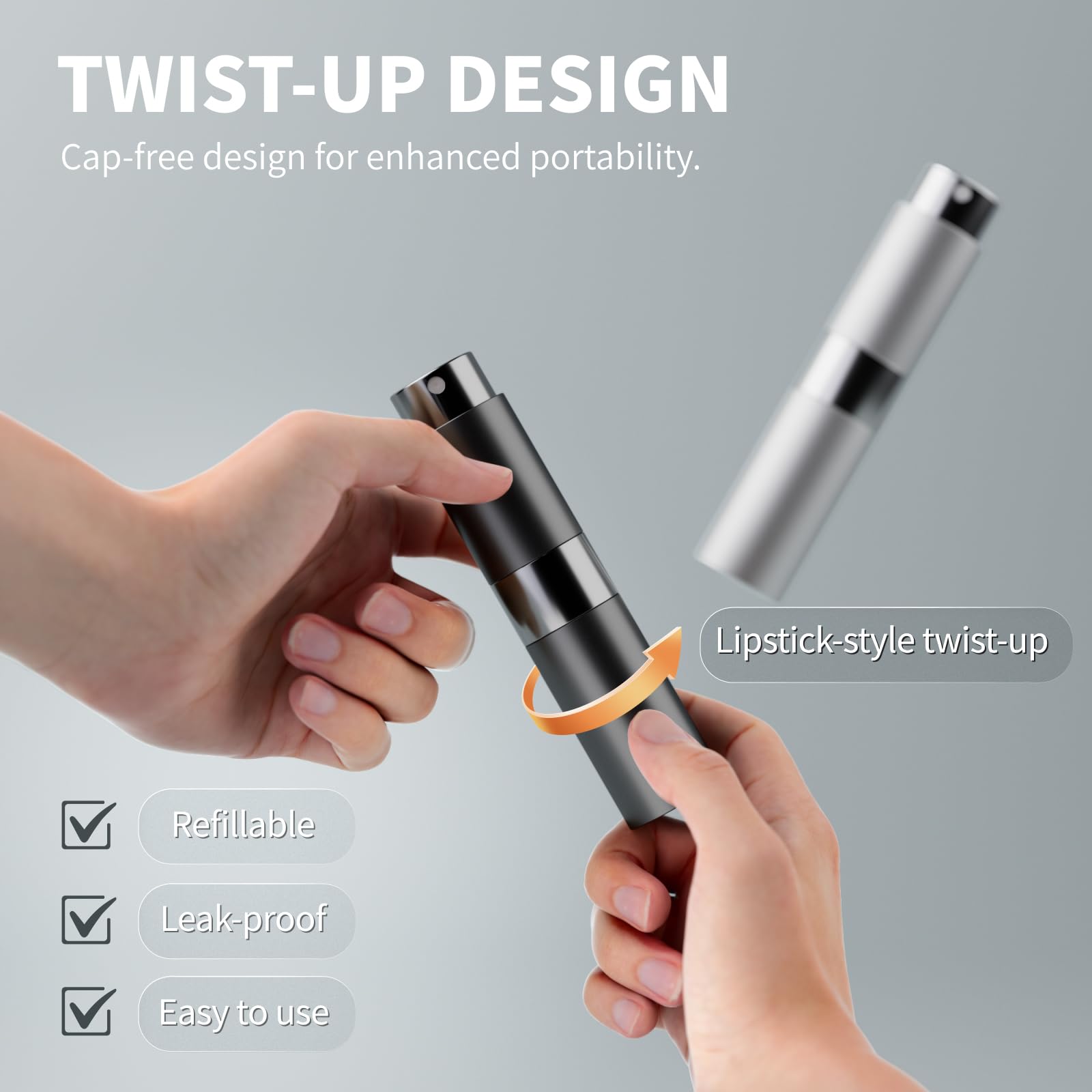 Yikibox 8Ml Travel Perfume Atomizer Bottles Refillable - Mini Perfume Spray Bottles With Leak-Proof Design, Refillable Cologne A