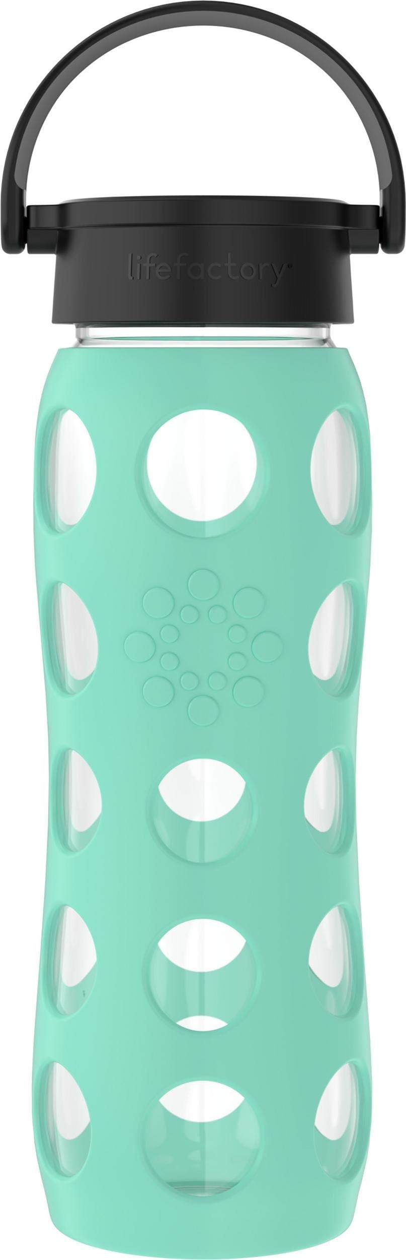 Lifefactory 22-Ounce Bpa-Free Glass Water Bottle With Classic Cap And Protective Silicone Sleeve, Sea Green