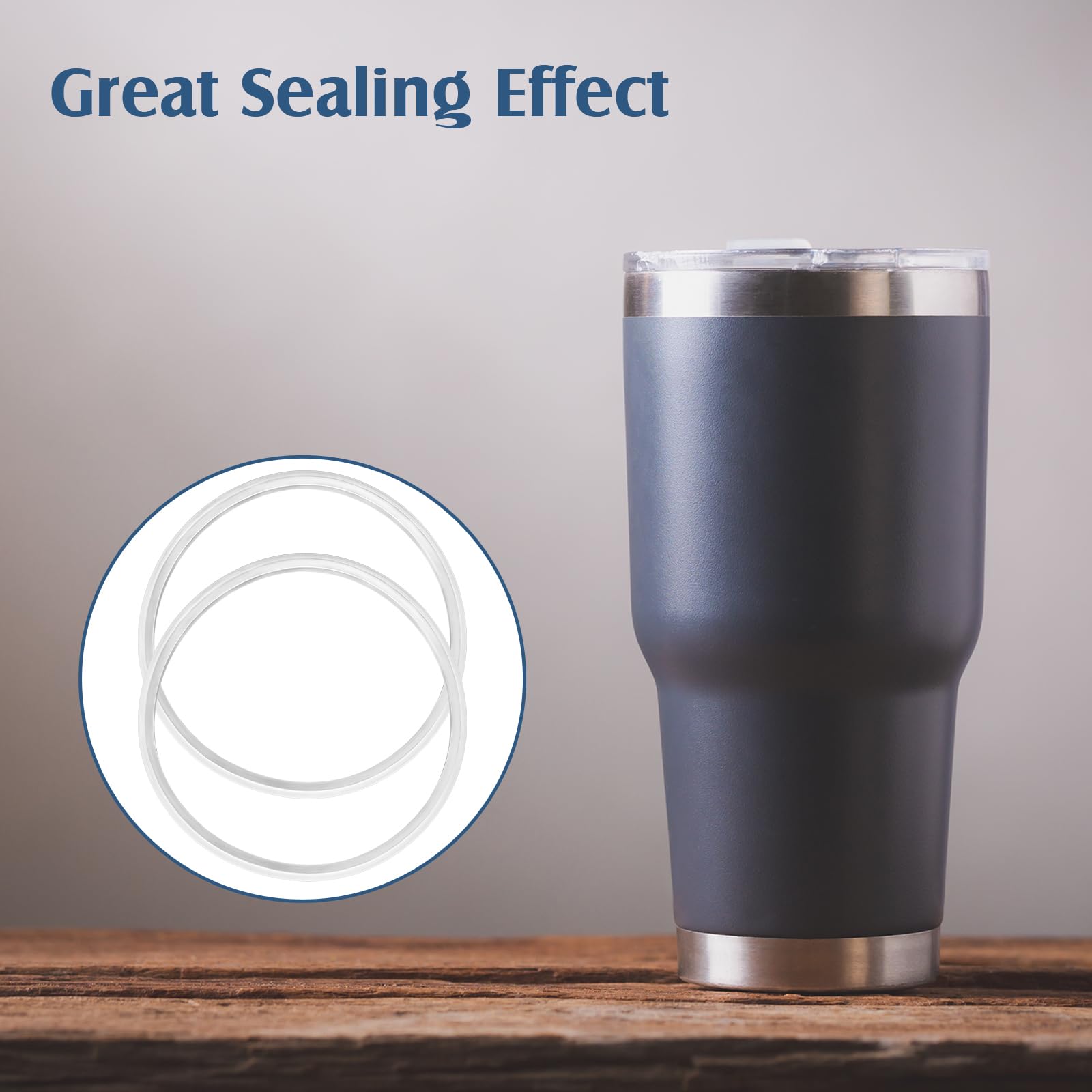 30 Ounce And 20 Ounce Replacement Rubber Lid Seals Compatible Seals Lid Gaskets For 10, 12, 14, 16, 20 Or 30 Ounce Compatible Wi