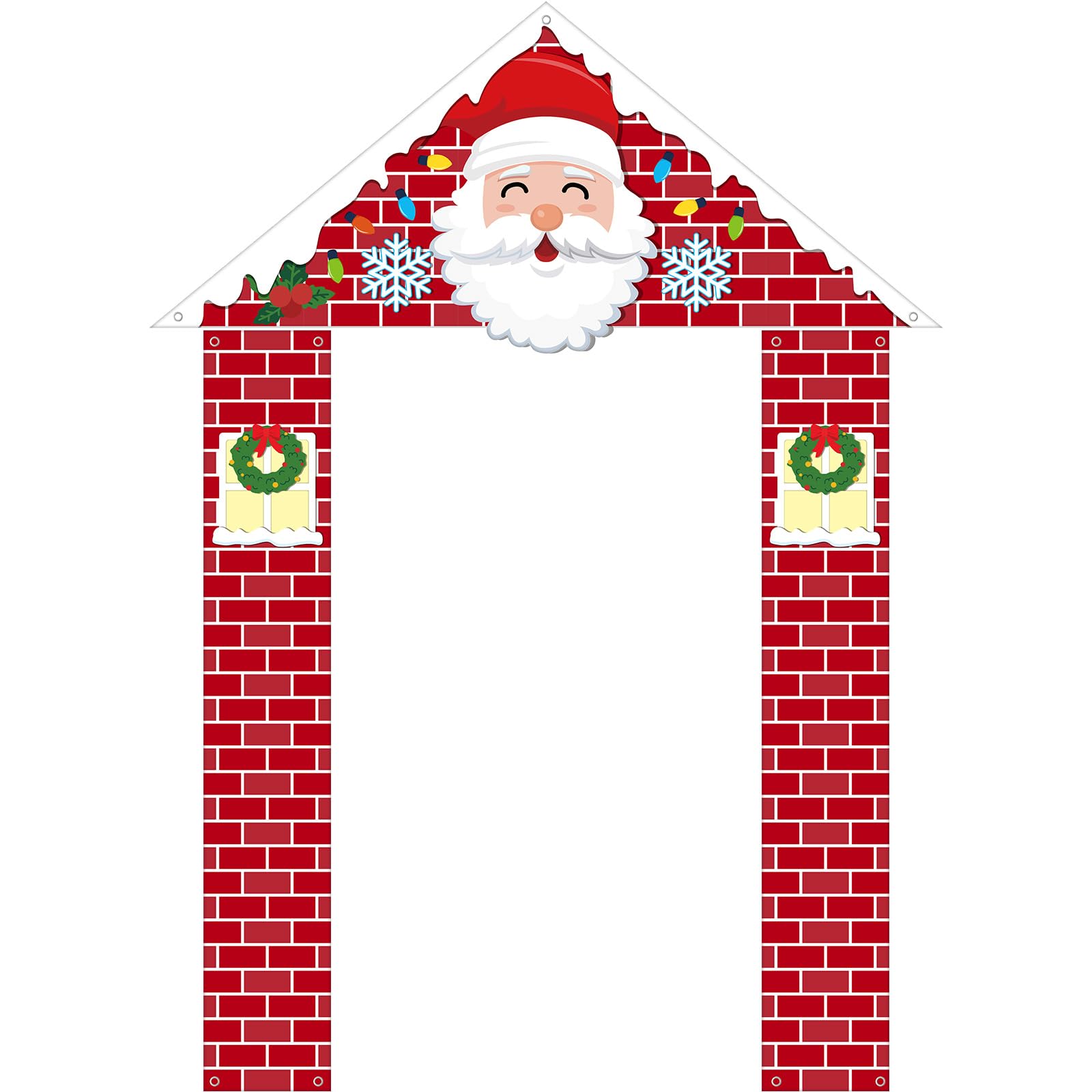 HunnmingRe 71 Inch 3 Pcs Christmas Door Decorations for Classroom Gingerbread Party Porch Banner Merry Christmas Gift Wrap Door 