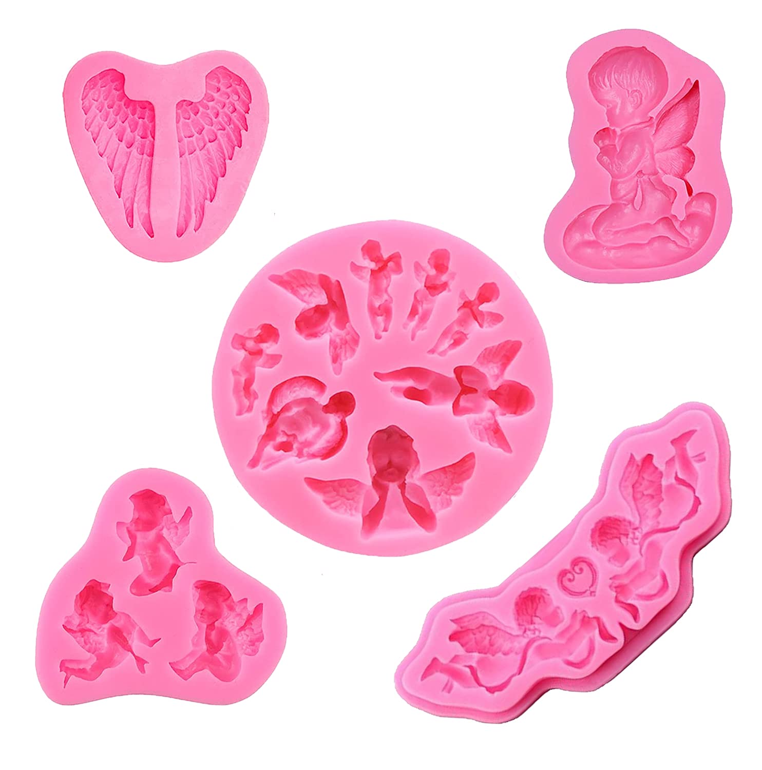 Cestony Mini Angel Baby Silicone Molds For Diy Cake Fondant Biscuit Cookies Sugar Pudding Chocolate Hard Candies Dessert Decor C