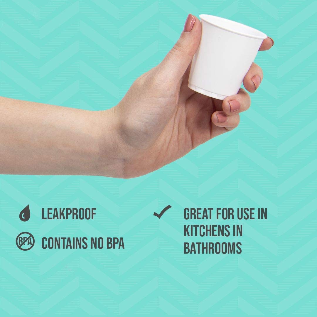 SOLO Cup Plastic Bath Refill Cups  White  3 Ounce  600 Count  150 Count (Pack of 4)