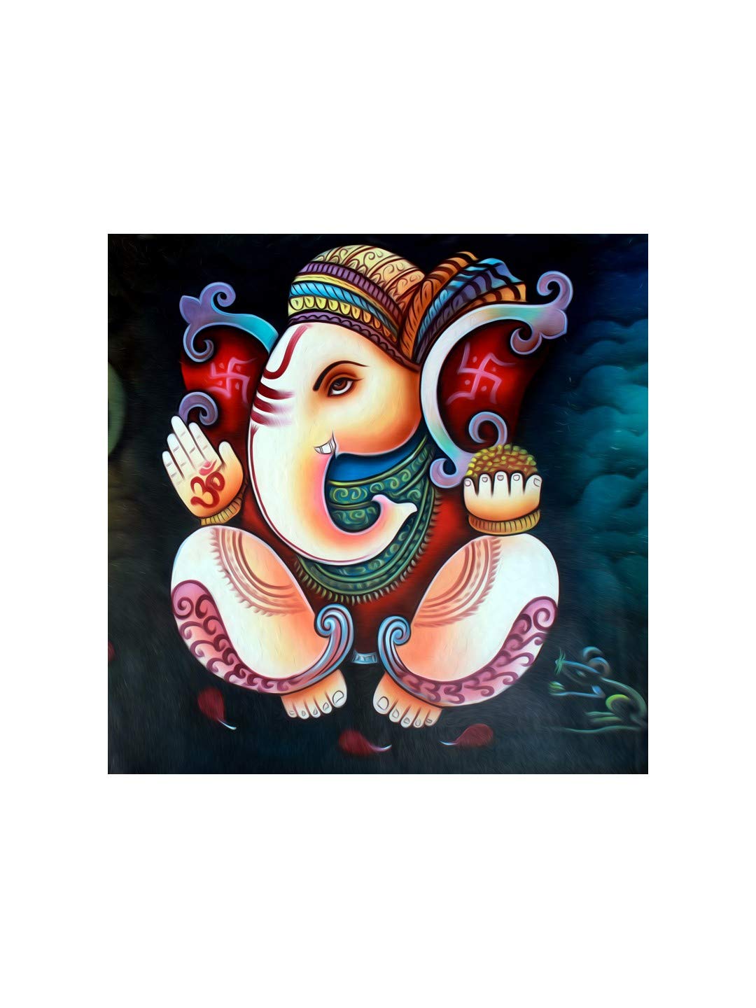 999Store Wooden Stretched God Lord Ganesha Ganpati small paintings for wall living room big size ganesha art frame bed dcor home