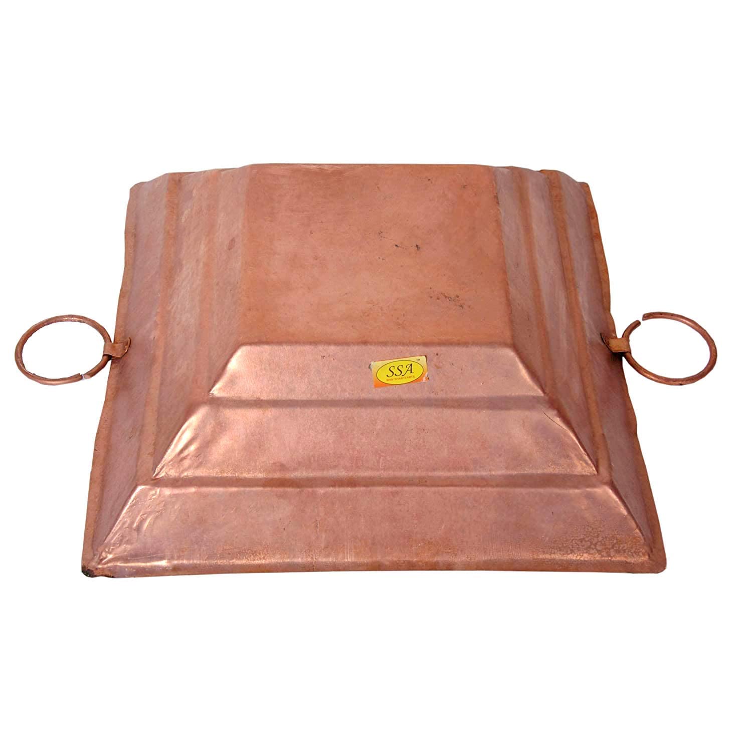 SHIV SHAKTI ARTS Handmade Pure Copper 15.7 inch X 15.7 inch X 4.3 inch Hawan Kund for Home Puja and Hawan Purpose for Diwali lax