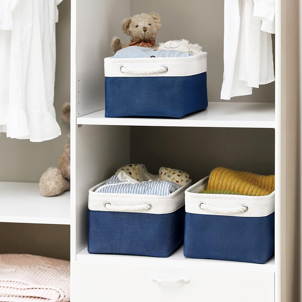 Thewarmhome Storage Bins For Shelves - 1 Pack 13.8X9.7X6.7 Inch Collapsible Storage Basket For Organizing, Dog Toy Bin For Close